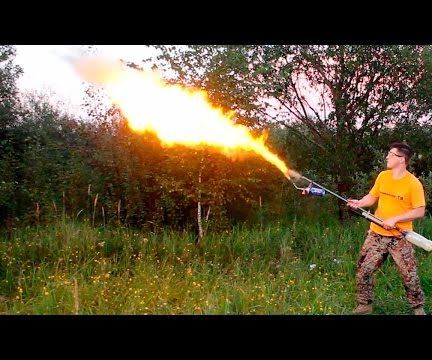 DIY FLAMETHROWER With Dextrin