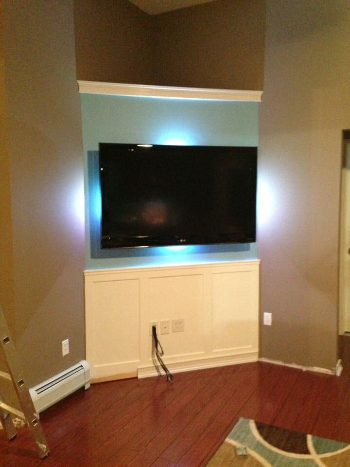 Hidden Wires for Flat Screen TV With PVC Pipe
