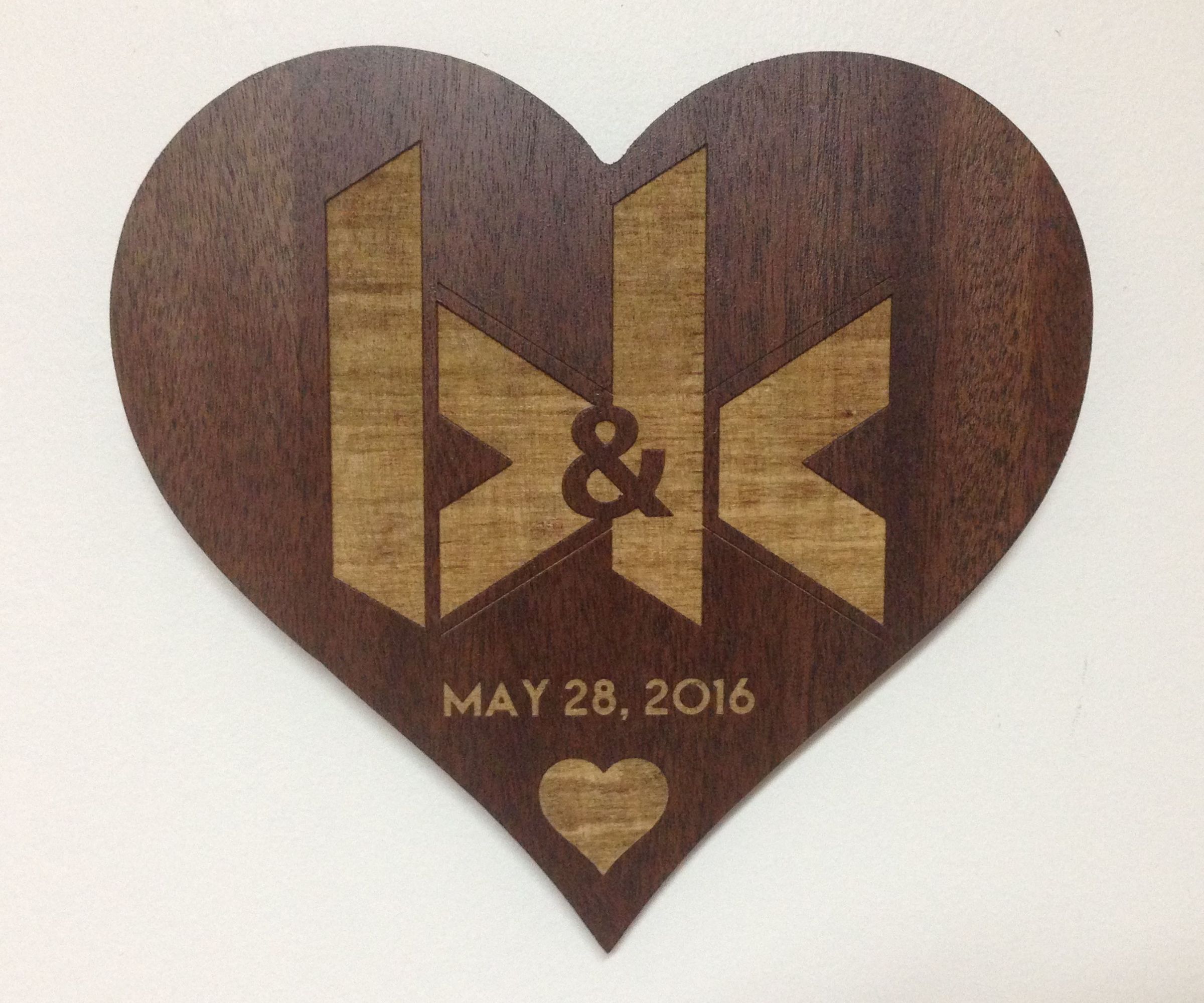 Laser Engraved Wedding Gift