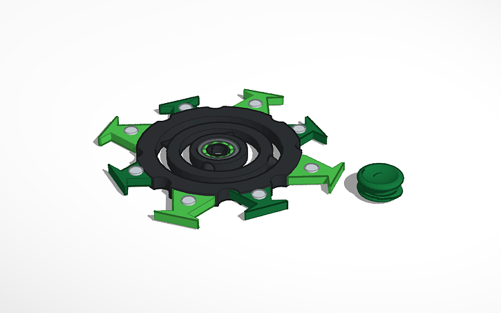 SpinPro, 3D Printed 8 Sided Fidget Spinner