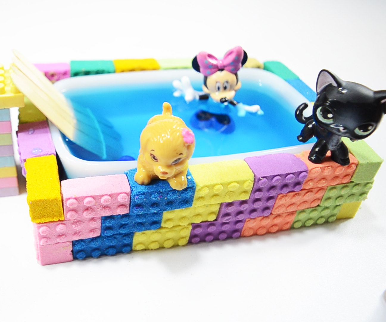 How to Make Kinetic Sand Rainbow Pool | Fun Toys Nursery Rhymes Song