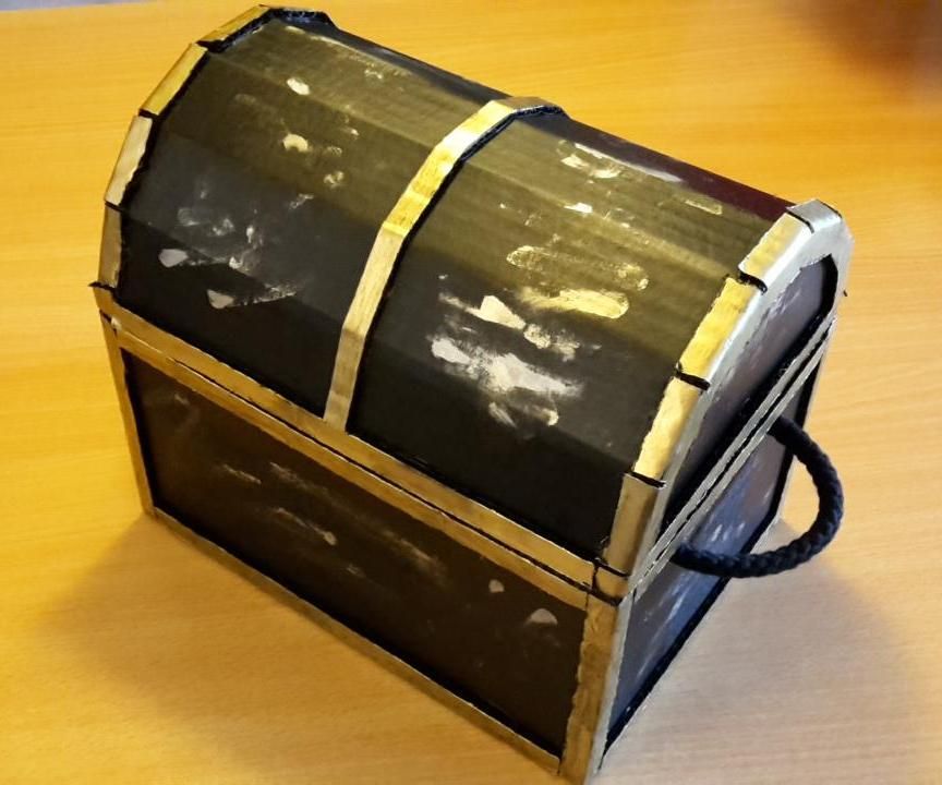 Easy Treasure Chest From Cardboard Box
