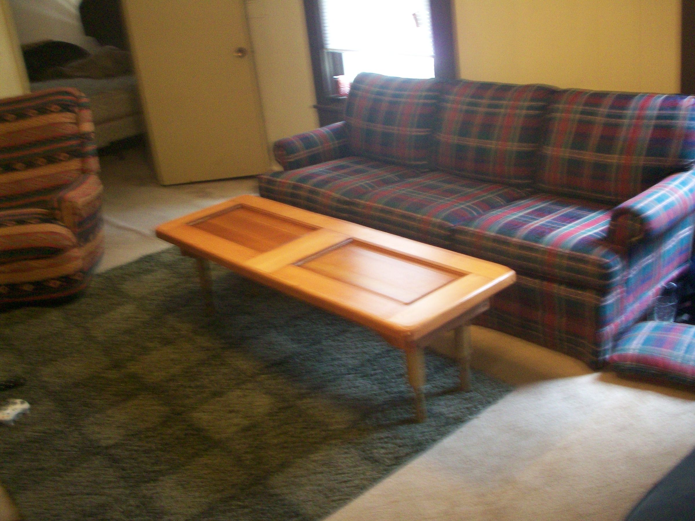 Coffee Table Made From an Old Door