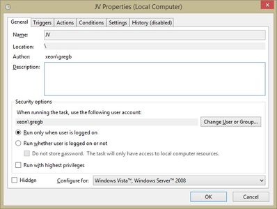 Task Scheduler: Adding the Task