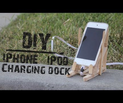 Popsicle Stick IPod Charging Dock
