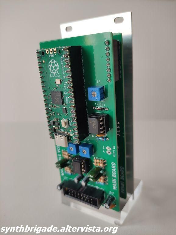 Pi Pico Dual Voice Voltage Controlled Wavetable Module for
