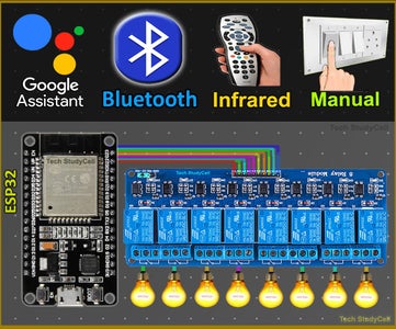 ESP RainMaker IoT Project With Google Alexa Bluetooth IR Using ESP32 ...