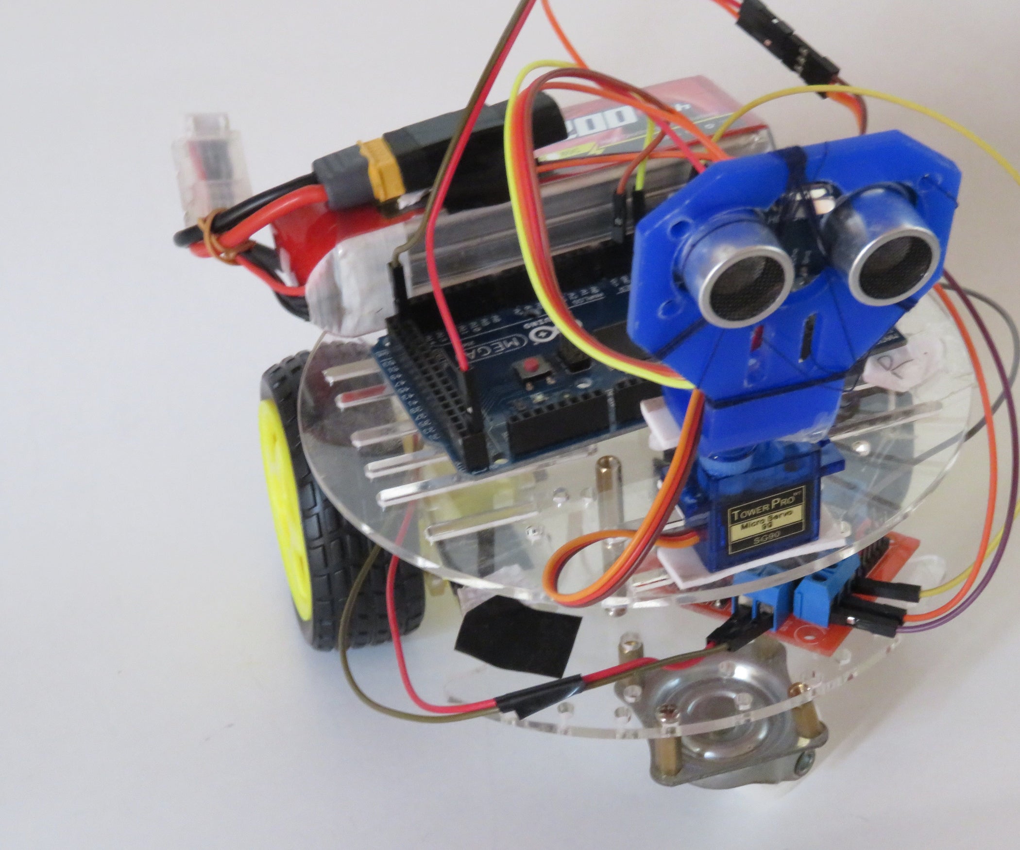 Obstacle Avoiding Robot With Servo Motor Arduino : 6 Steps (with ...