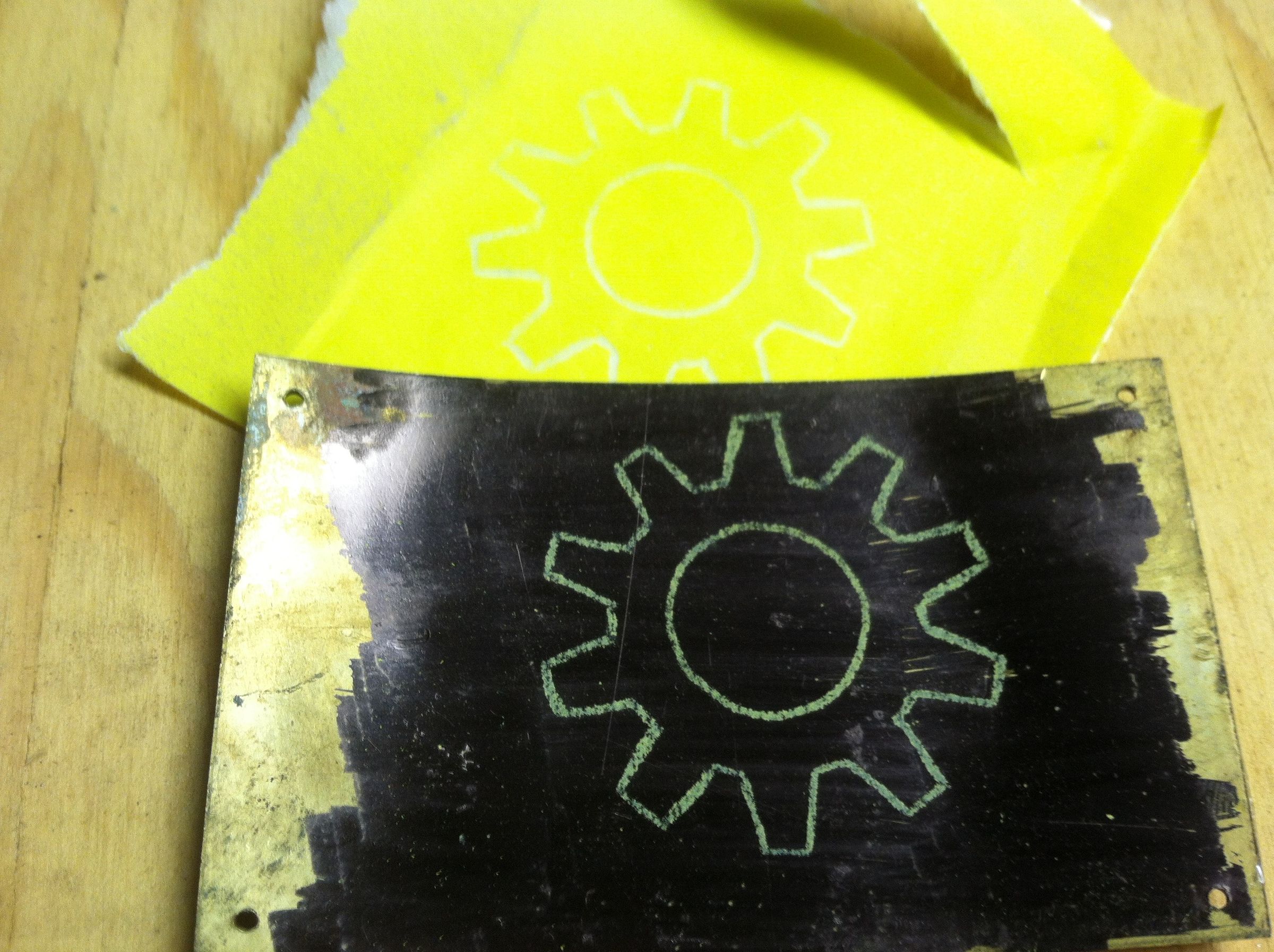 Engraving Lineart Transfer to Metal