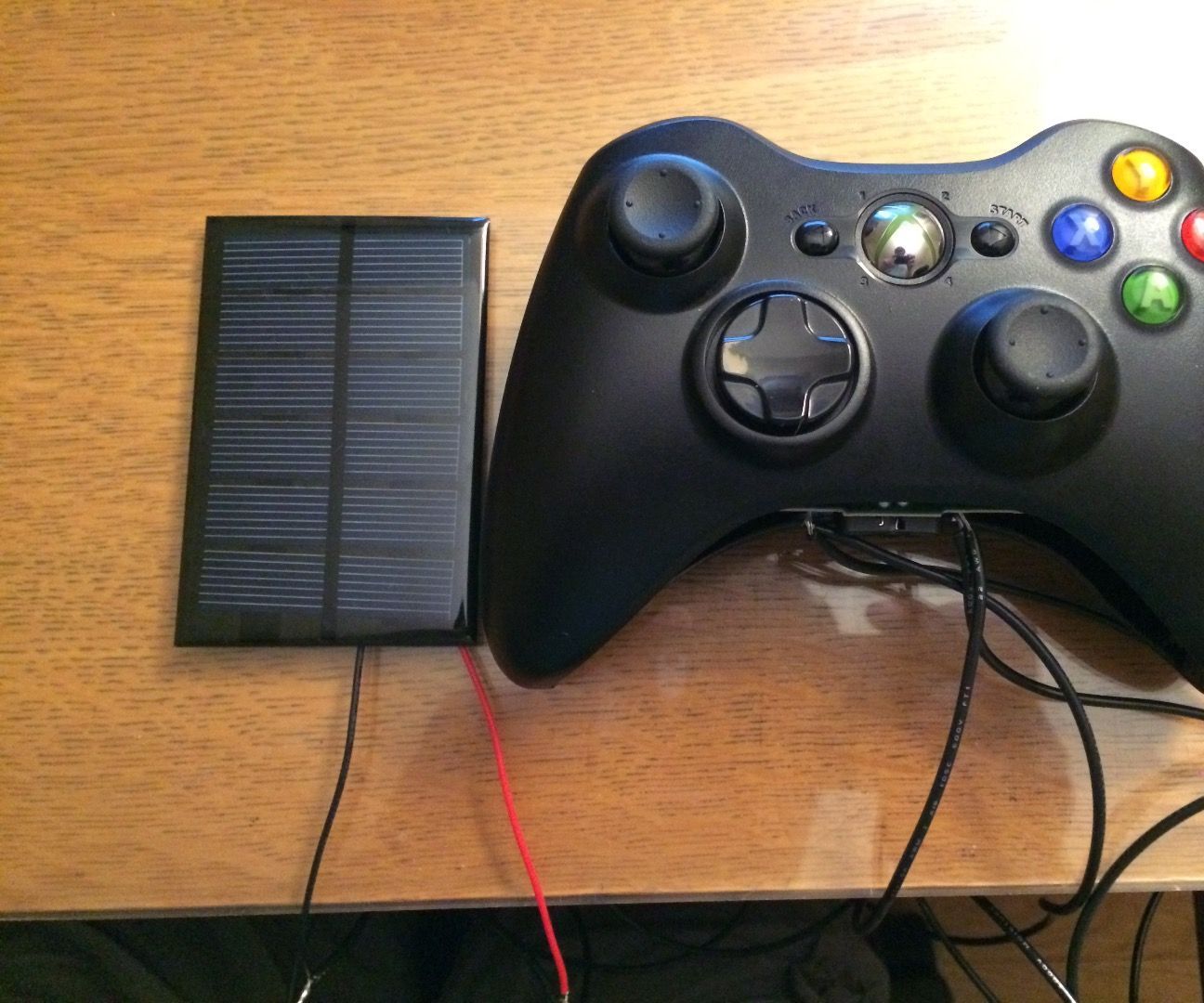 Solar Powered Xbox360 Controller