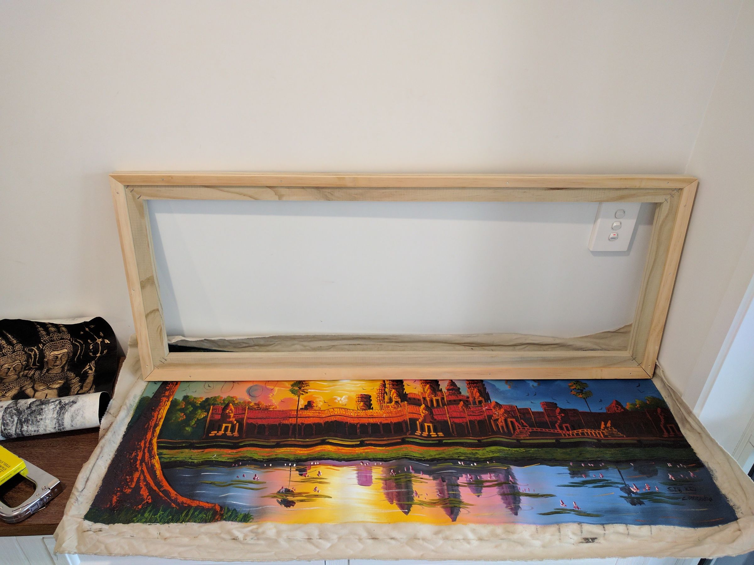 How to Stretch a Canvas Painting 6 Steps Instructables
