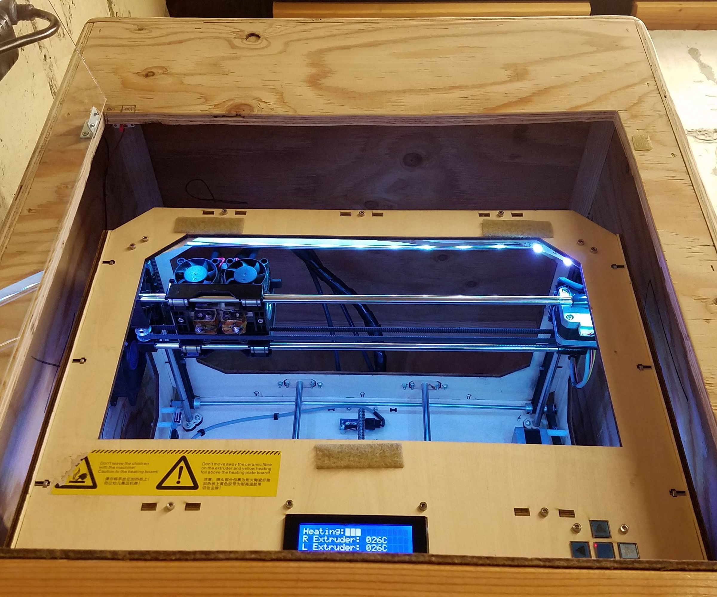 Inexpensive 3D Printer Fume Purification Enclosure