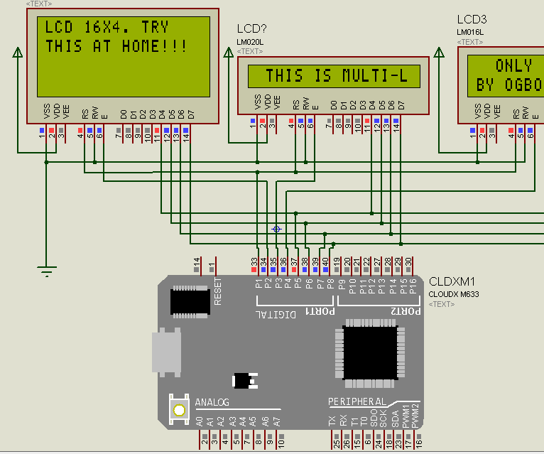MULTIPLE MONOCHOME LCD INTERFACING WITH CLOUDX
