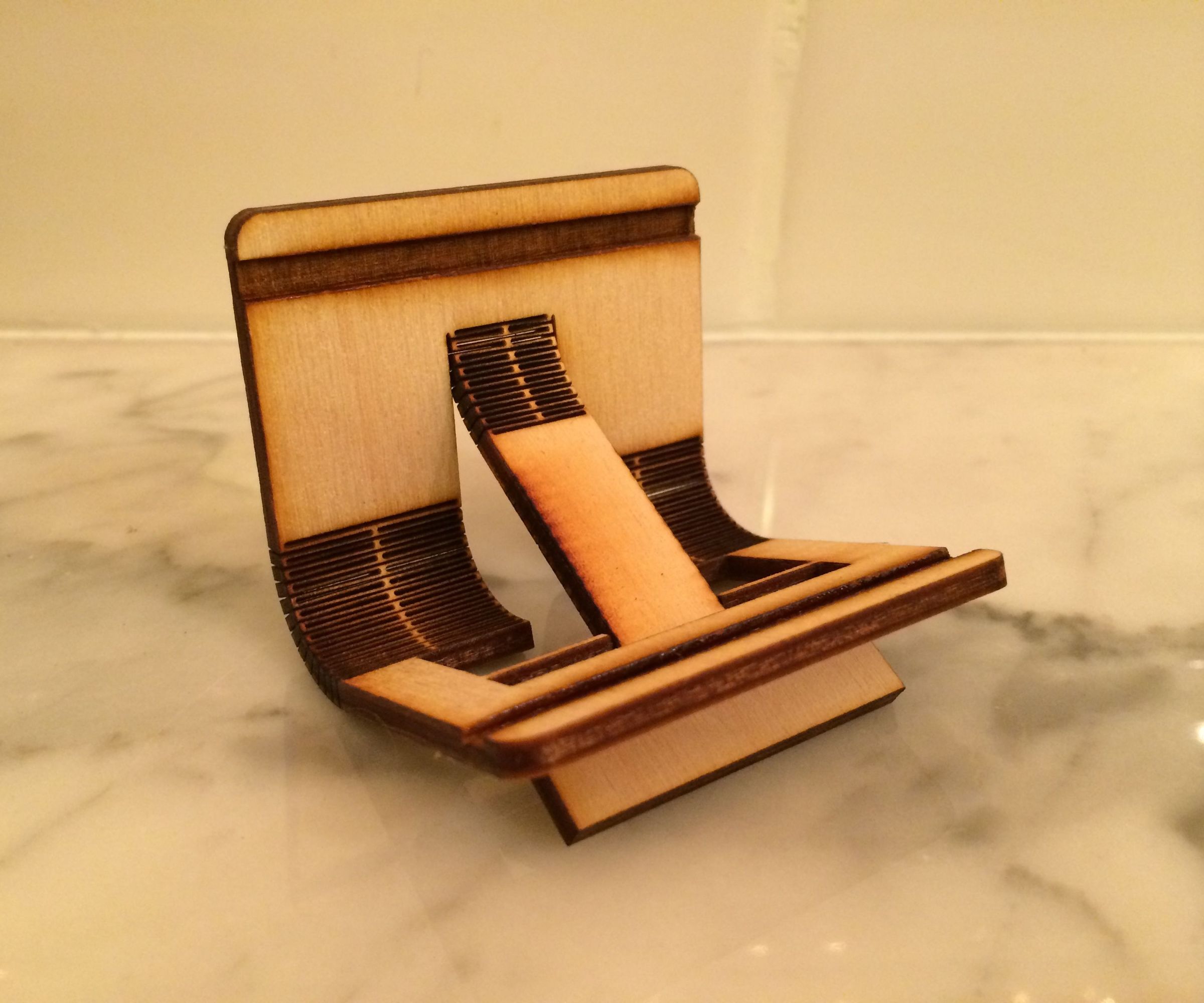 Laser Cut Wooden Phone Stand