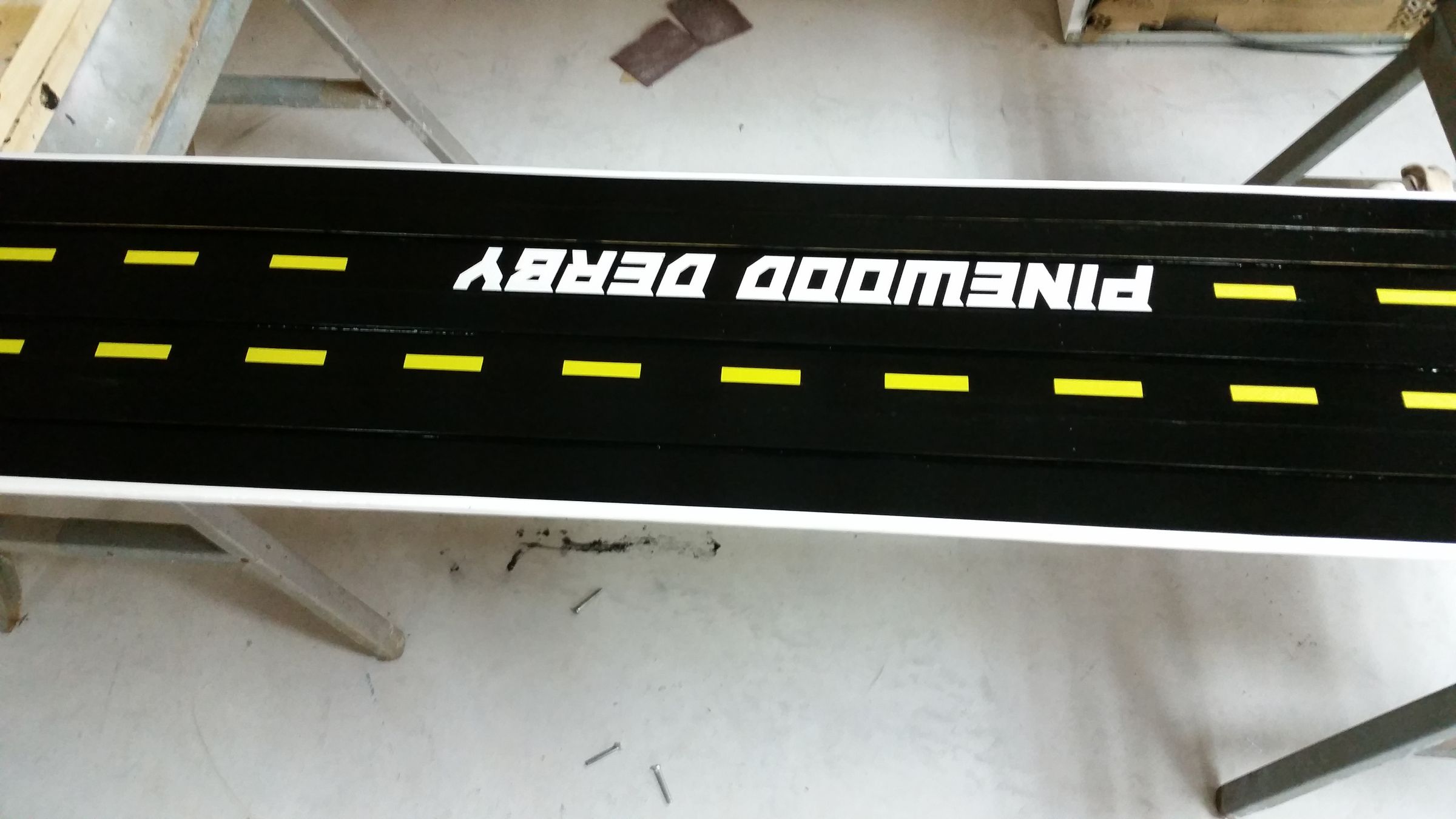 Recycled Pinewood Derby Track and Made From Scratch Arduino Timer for