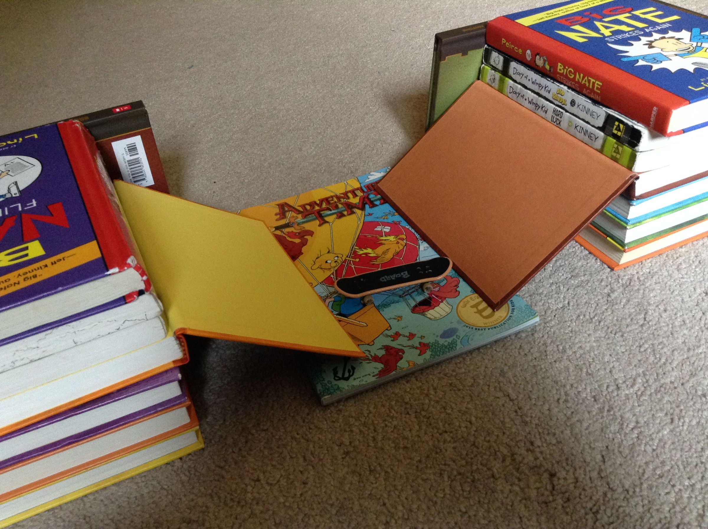 How to Make a Fingerboard Half Pipe Ramp With Books Instructables