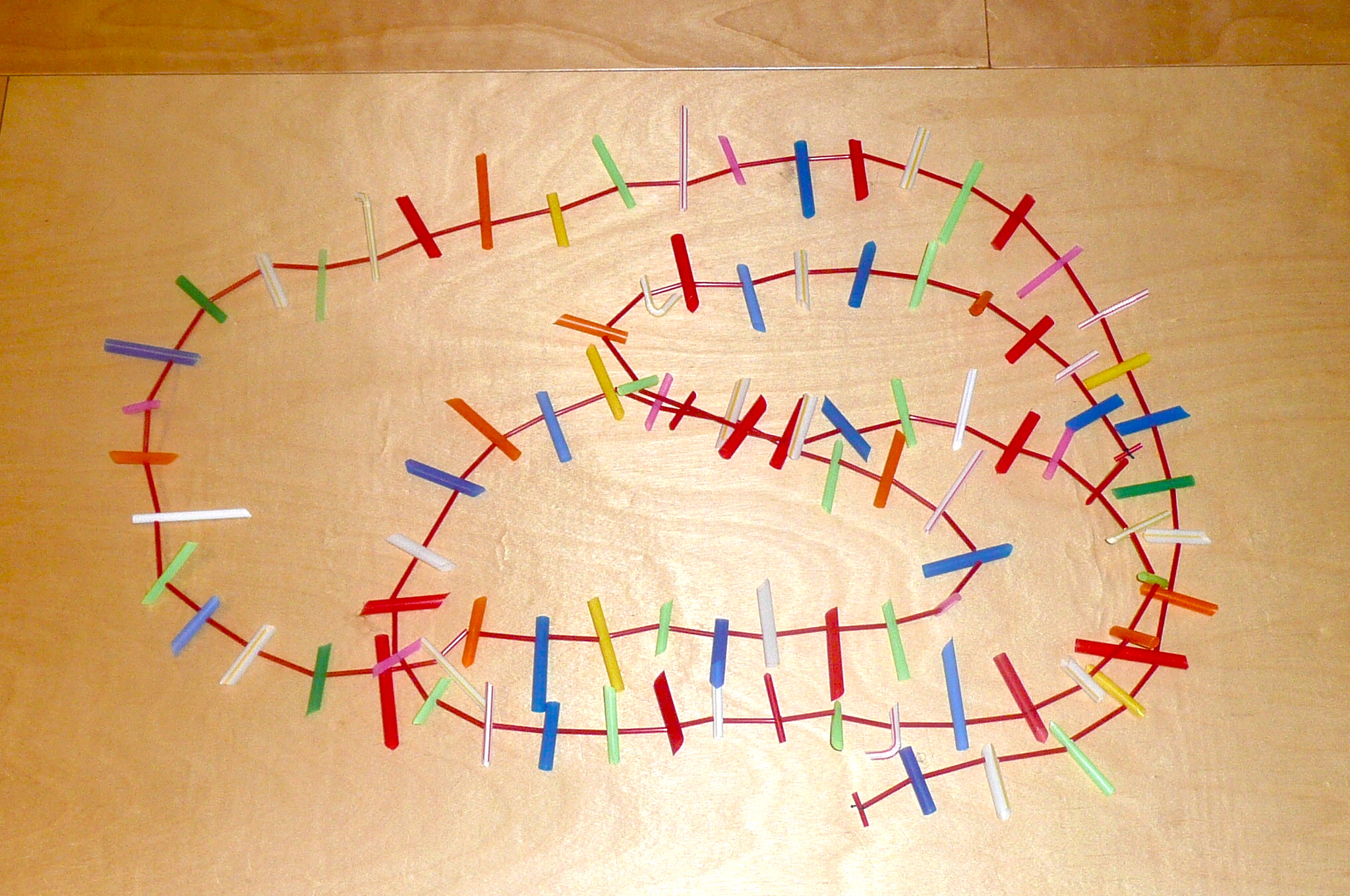 Trashy Christmas, Recycled & Strung Straws Garland