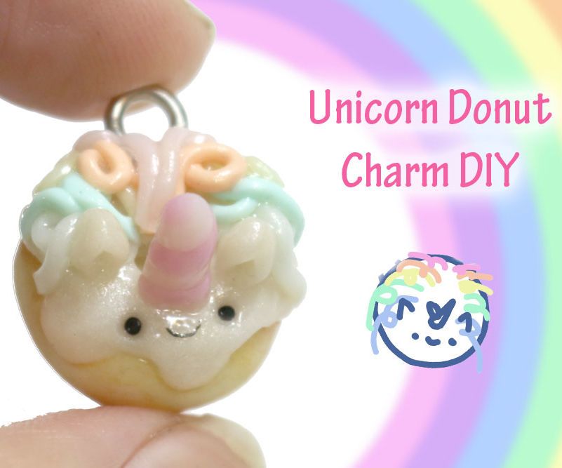 Tutorial: DIY Unicorn Donut Charm - FIMO, Polymer Clay ?