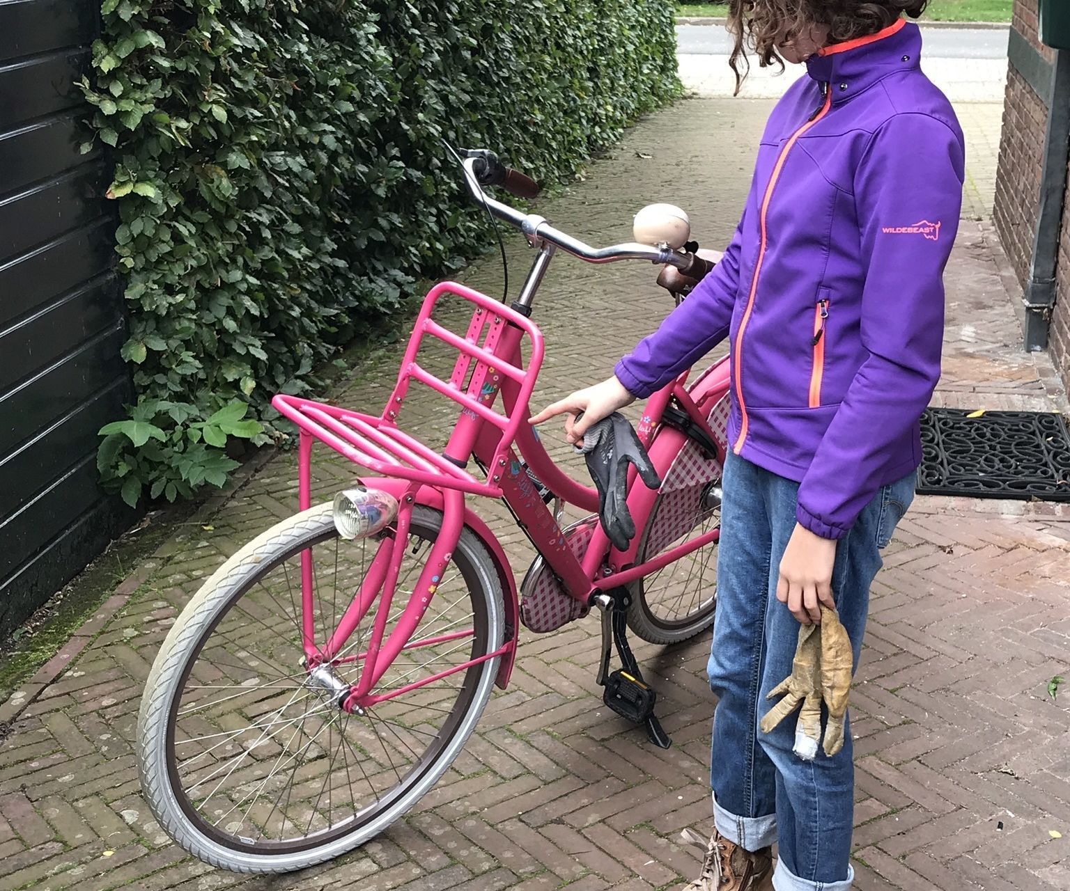 Wooden Crate on Bicycle
