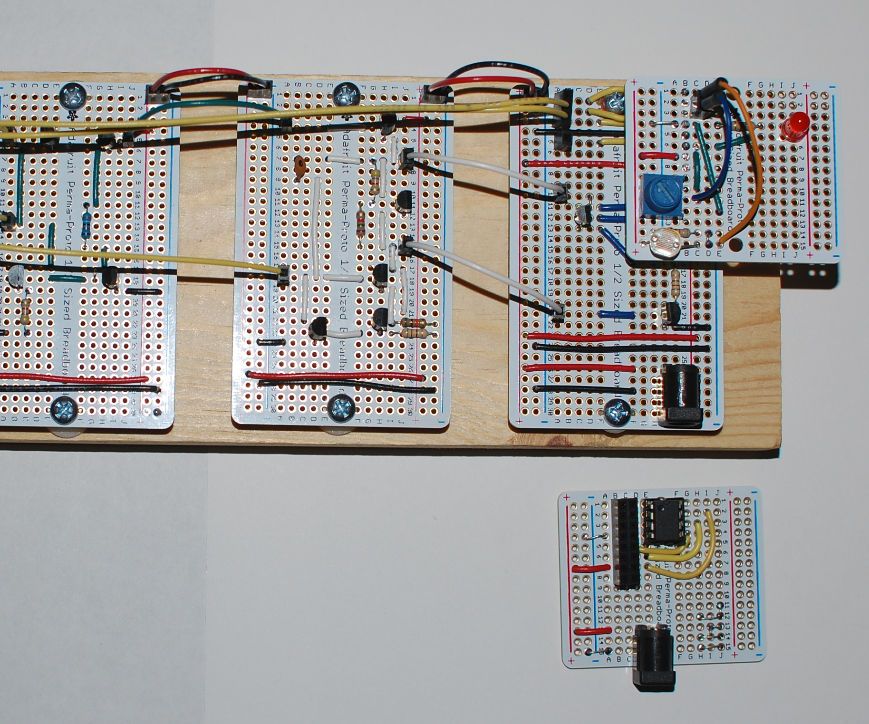 LM741 Op Amp on a Breadboard