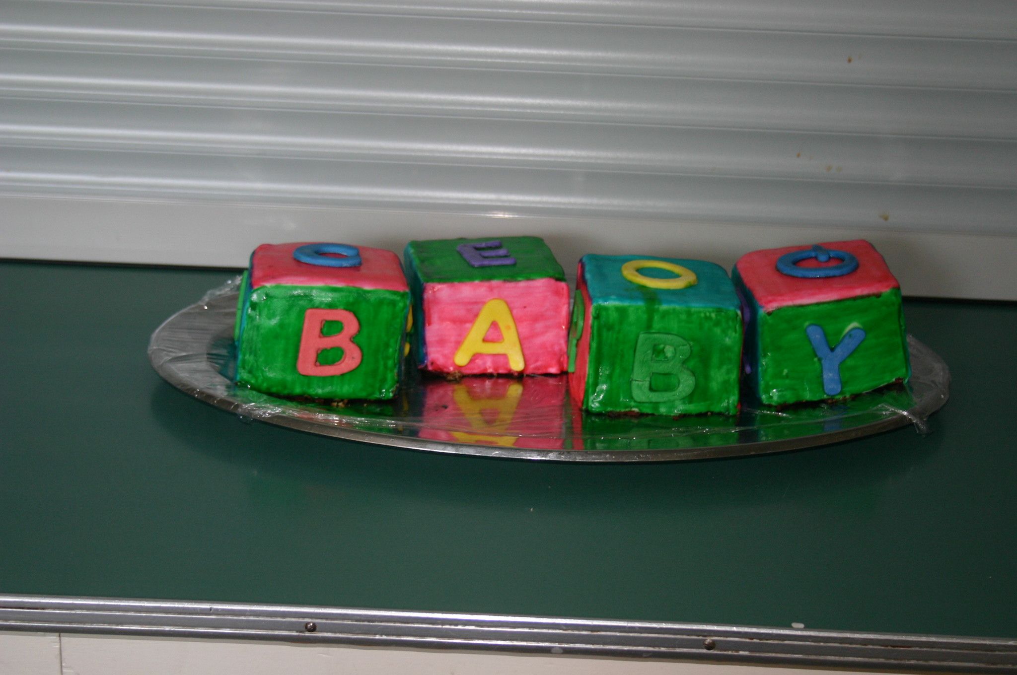Baby Blocks Shower Cake