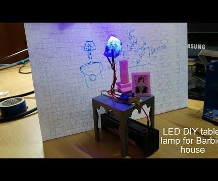 DIY LED Table Lamp for Barbie House