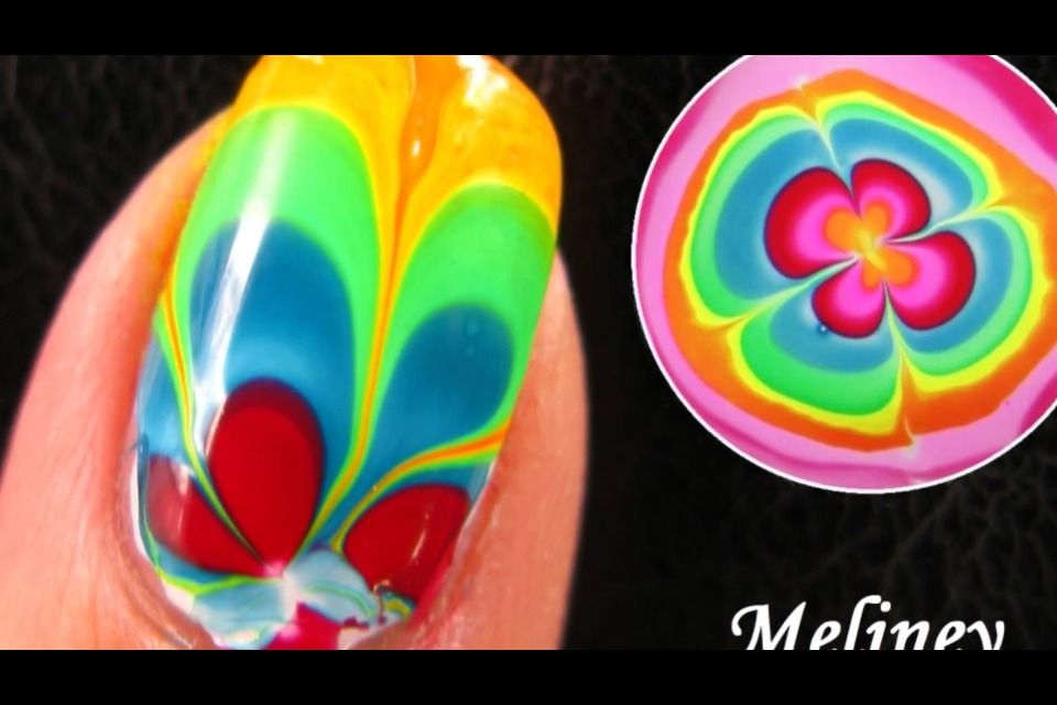 Water Marble Nails
