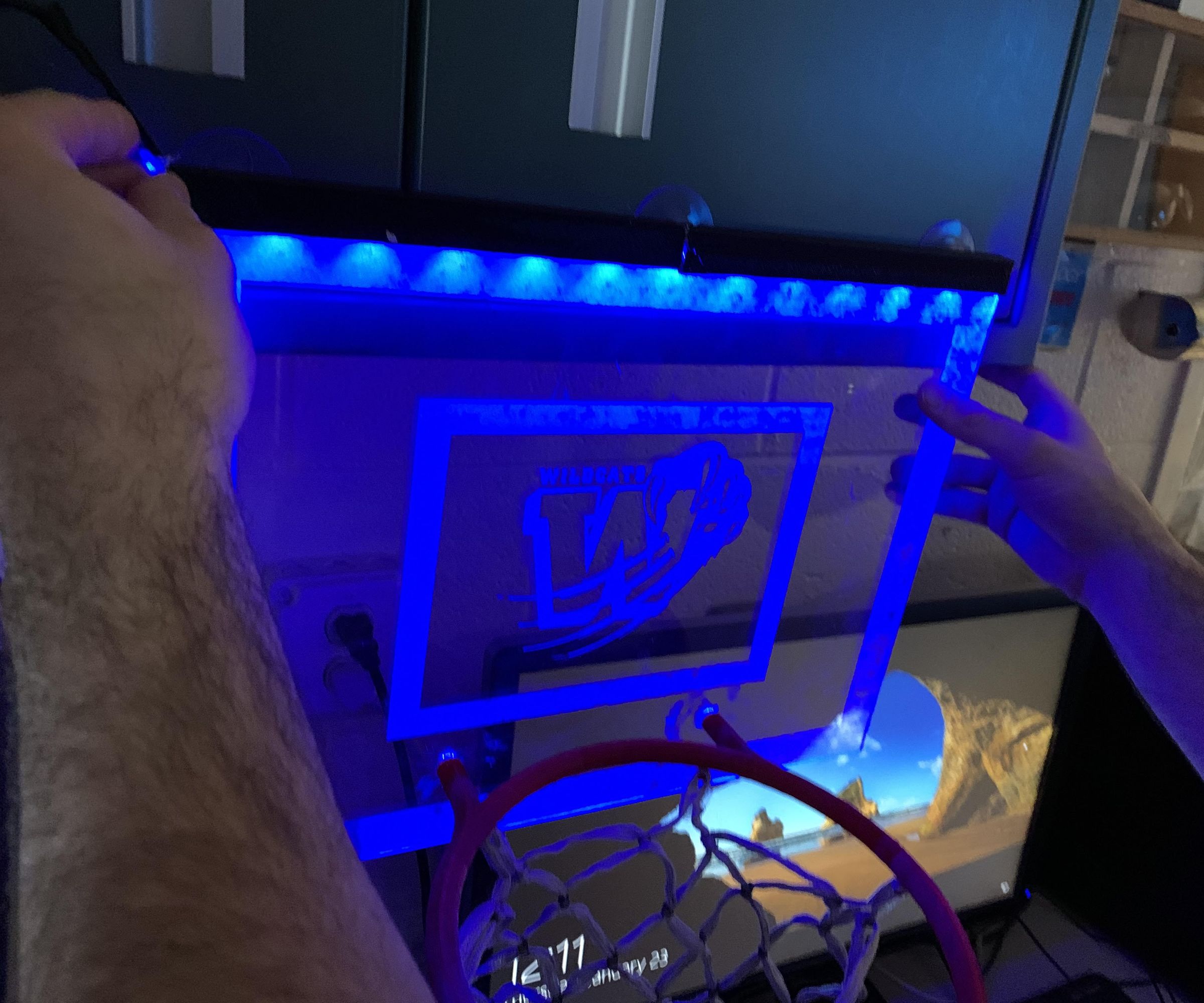 LED Plexiglass Basketball Hoop