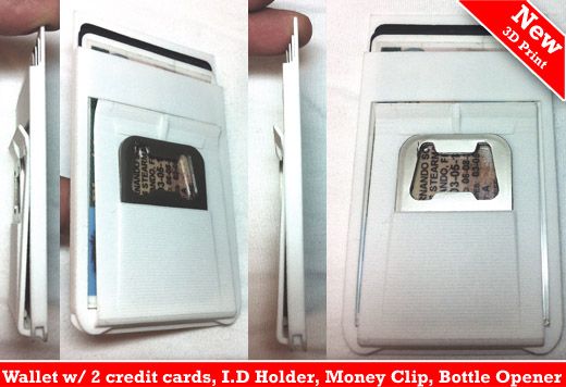 .25 Ultra Slim Minimalistic Wallet, Money Clip, Metal Bottle Opener, Credit Card That Could Be Attached to Your Android Case