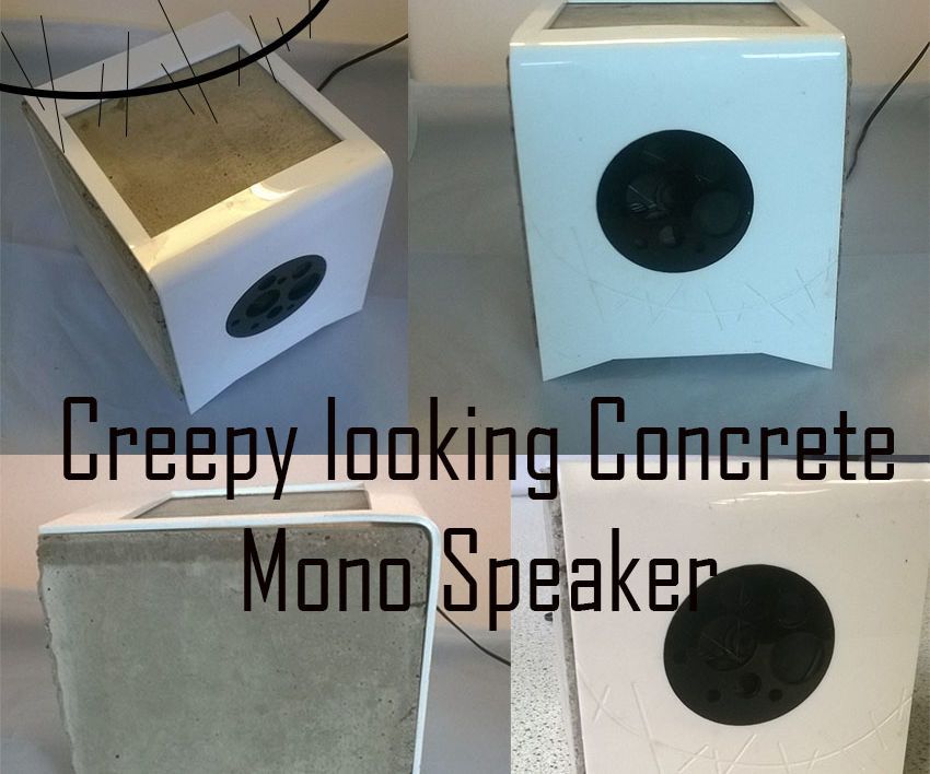 Creepy Cast Concrete Mono Speaker 
