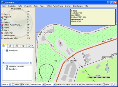 Open the Map in QlandkarteGT