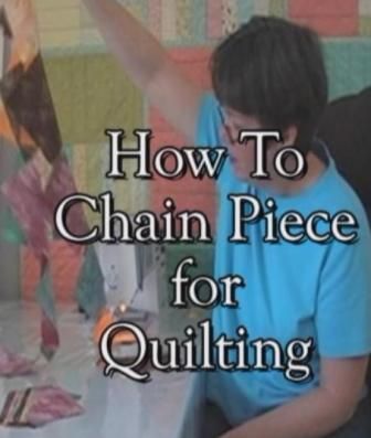 Quilting Basics: Chain Sewing and Pressing