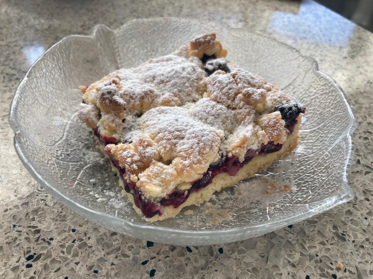 Dutch Style Blueberry Pie