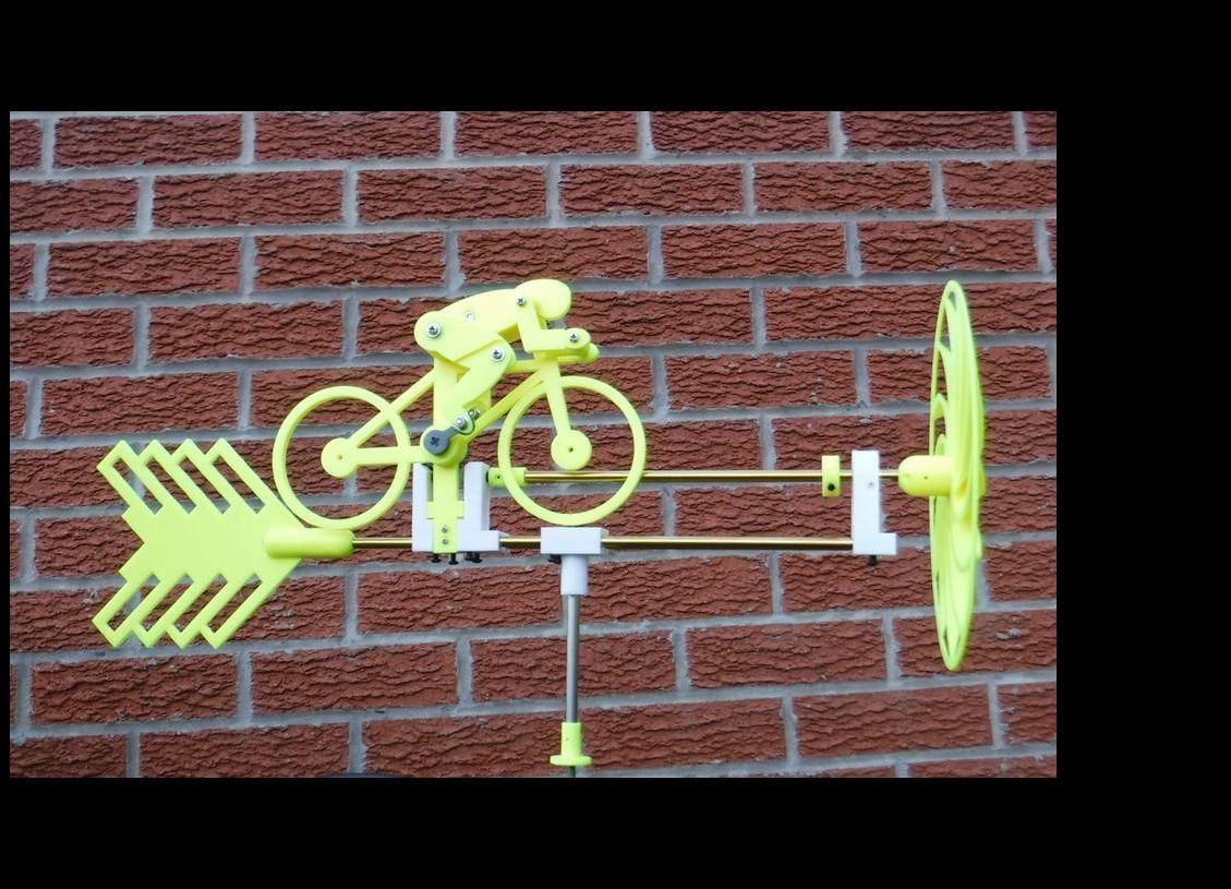 Racing Cyclist Whirligig