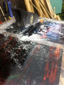 Cutting the Acrylic to Size