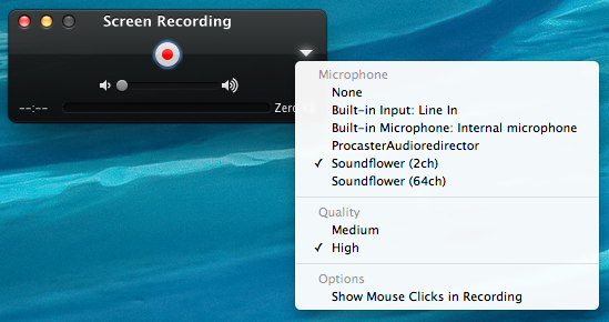 Quicktime запись экрана. Quicktime запись экрана