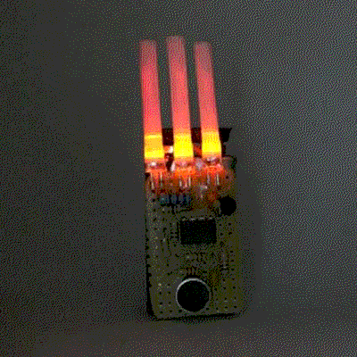 A Wearable Sound-to-light Display, Without a Microprocessor - the Musicator Junior.