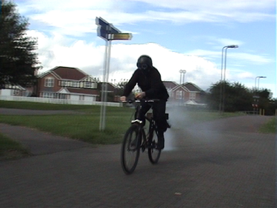 Environmentally Friendly Rocket Bike.