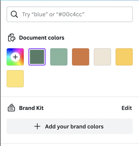 Changing the Element Colors