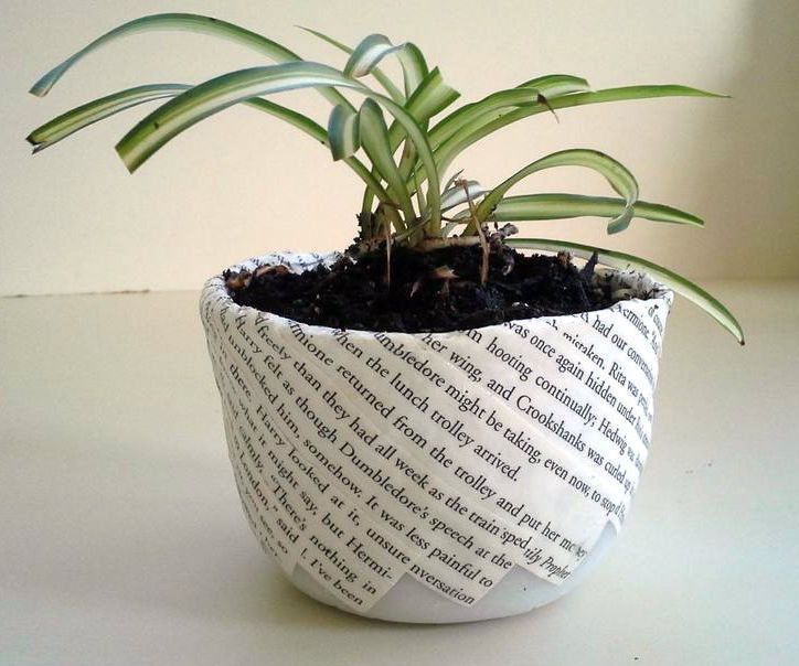 InstaMorph - Book Decorated Flower Pot 