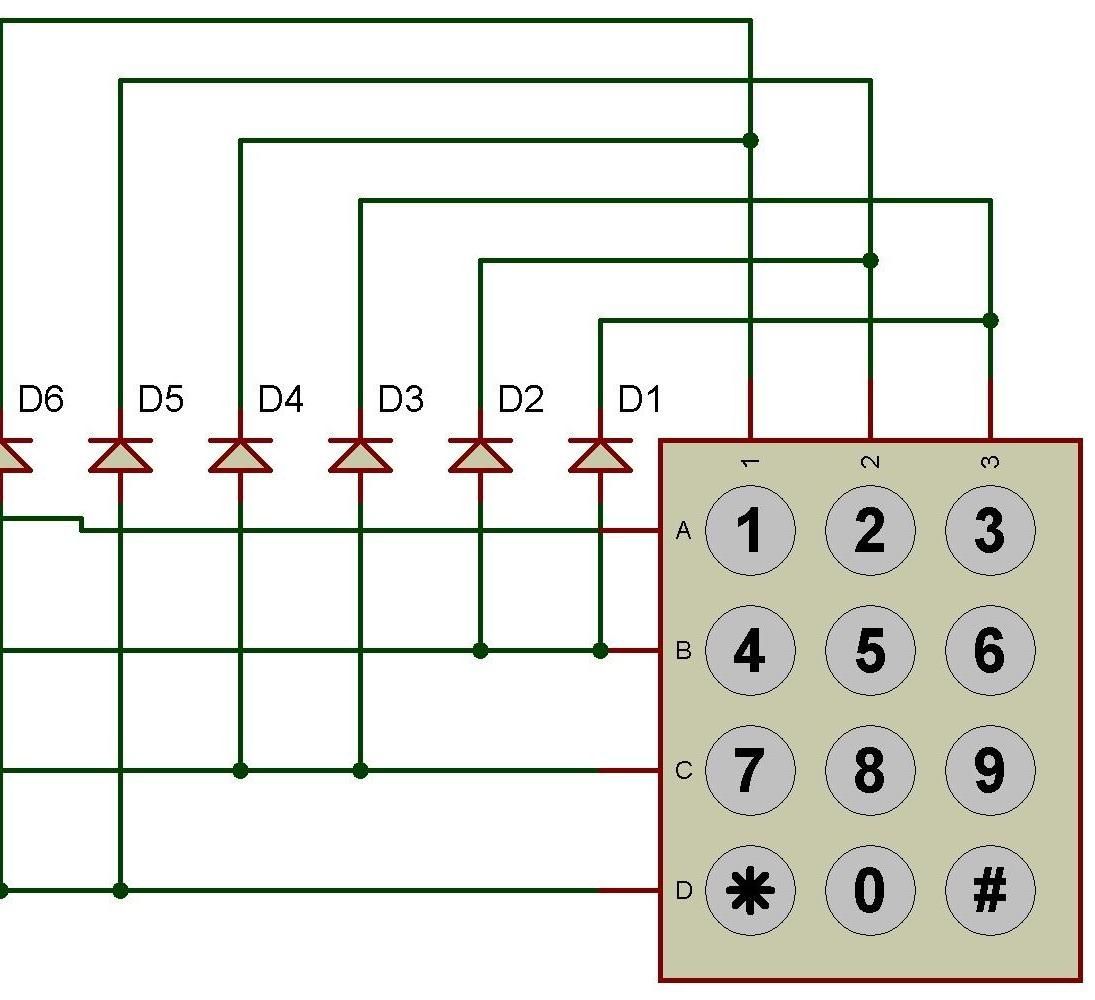 4X3 Keypad Using 4 IOs Only