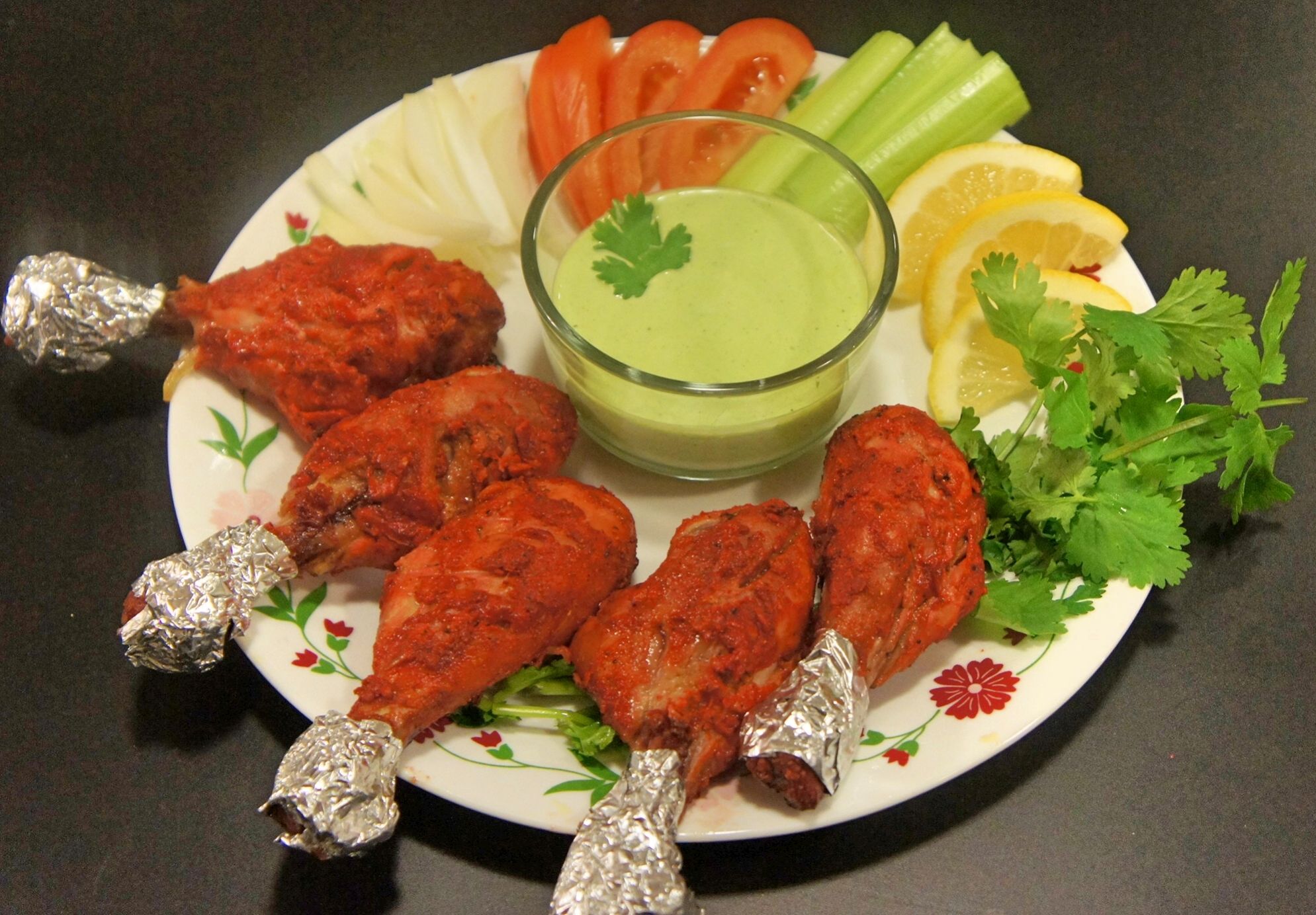 Tandoori Chicken in the Oven With Coriander Yogurt Dip 6 Steps (with
