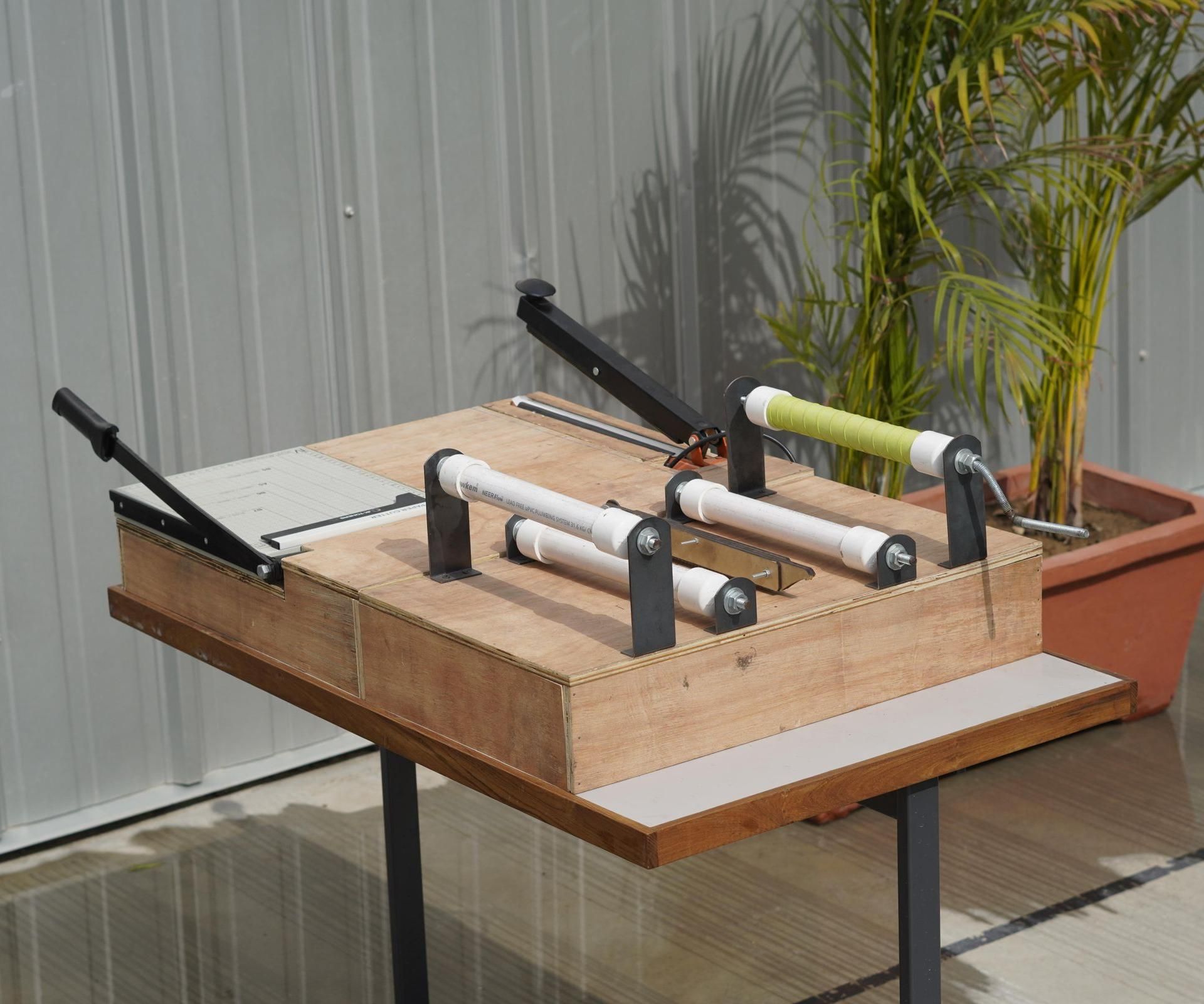 DIY Machine to Turn Multilayer Plastic Into Usable Strips