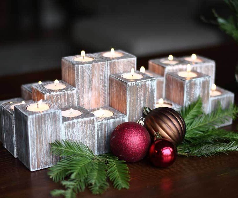 DIY Wood Candle Holder