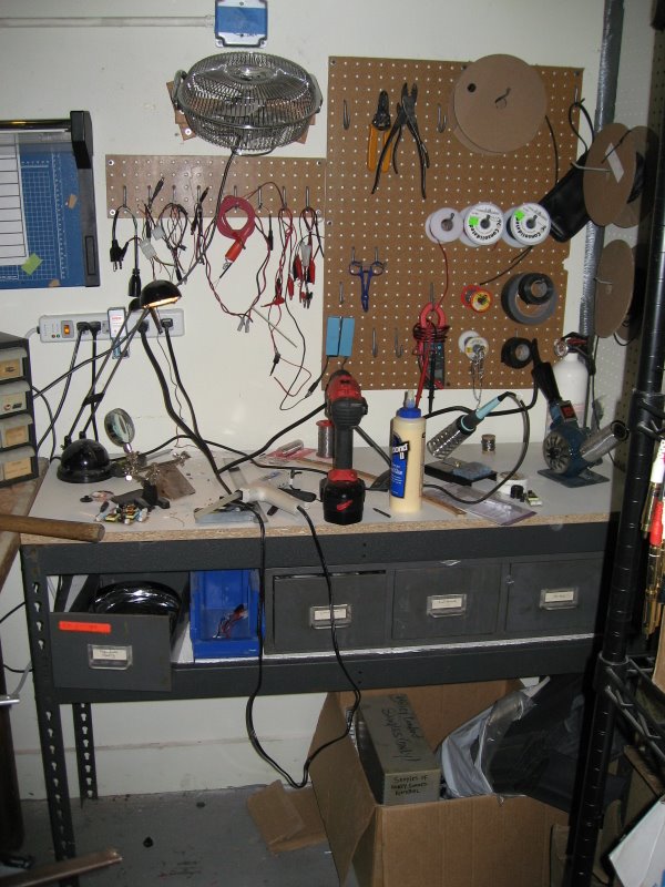 Mounting a Fan for Solder Fumes Exhaust.