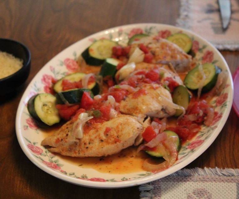 CHICKEN ZUCCHINI MARSALA