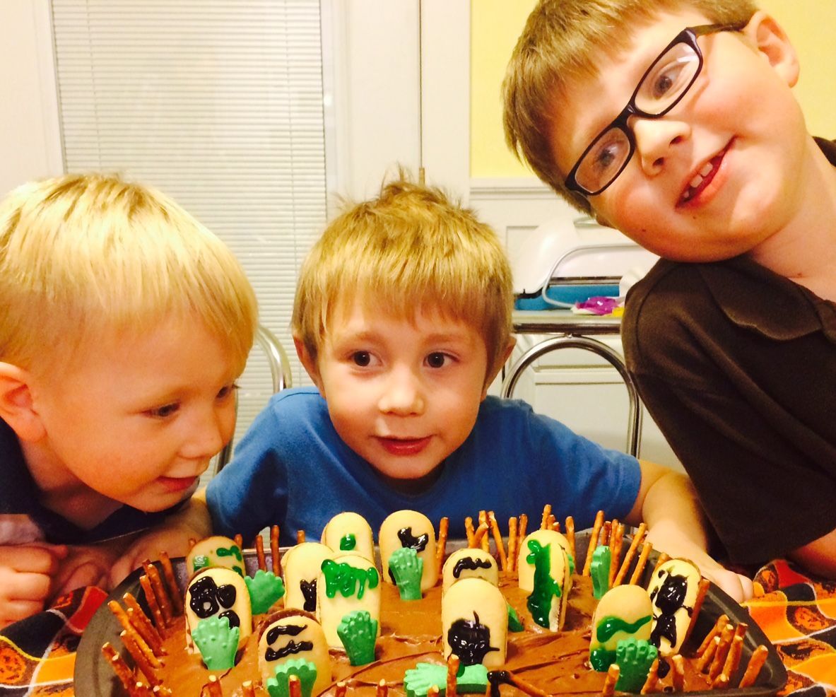 Kids Cemetery Halloween Cake