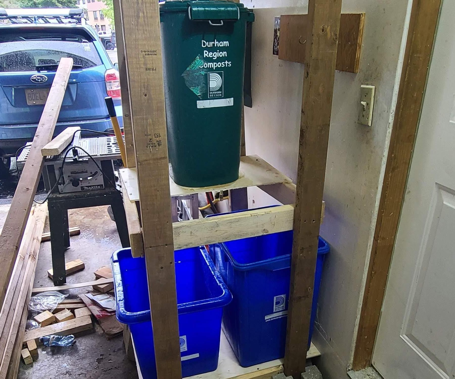Recycling and Green Bin Organizer