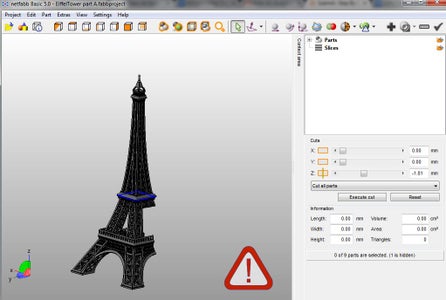 Cut and Export on Netfabb