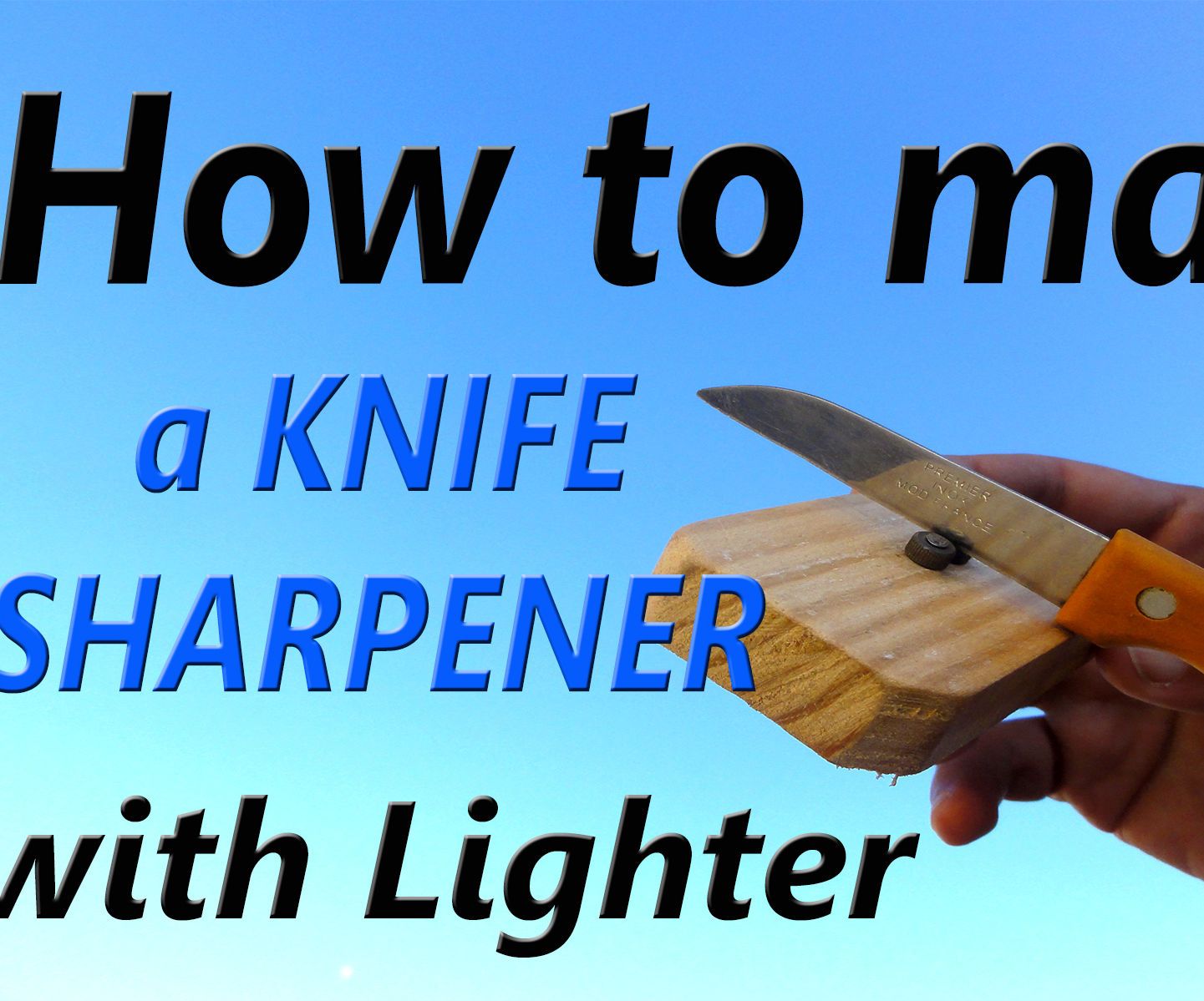 How to Make a KNIFE SHARPENER With Lighter Life Hacks .
